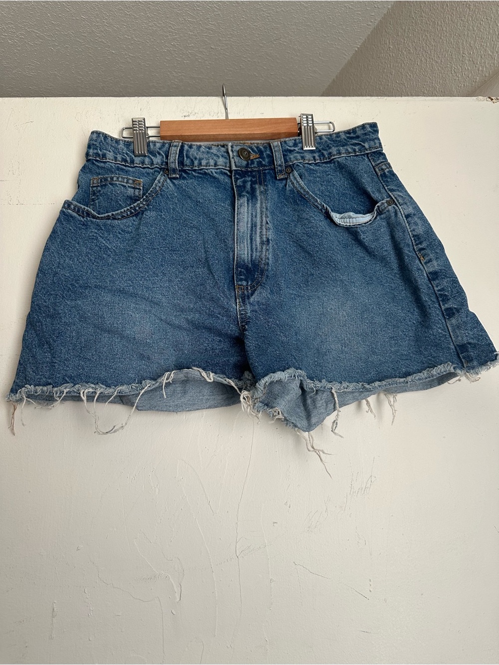 Cotton On Distressed  Denim Shorts - Blue